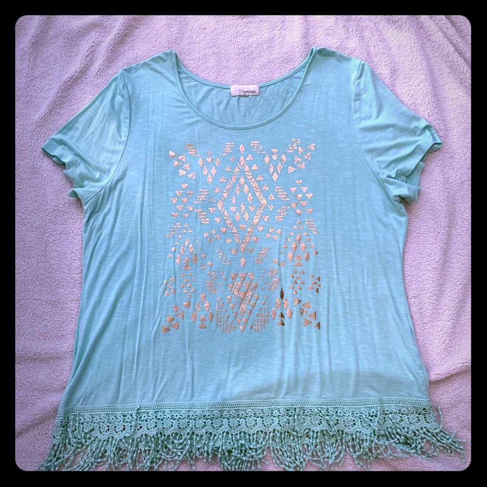Dept.222 tee with metallic design